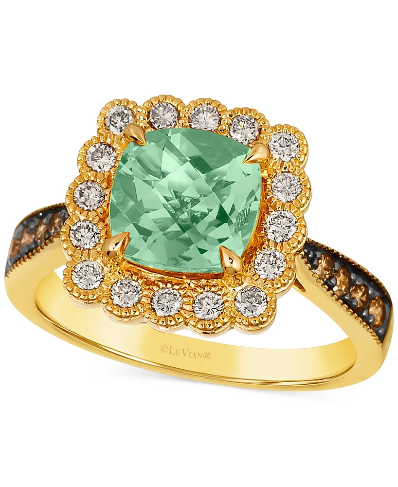 Le Vian Mint Julep Quartz (2-1/5 ct. t.w.) & Diamond (1/2 ct. t.w.) Halo Ring in 14k Gold