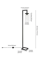 Malva Floor Lamp with Clear Glass Shade