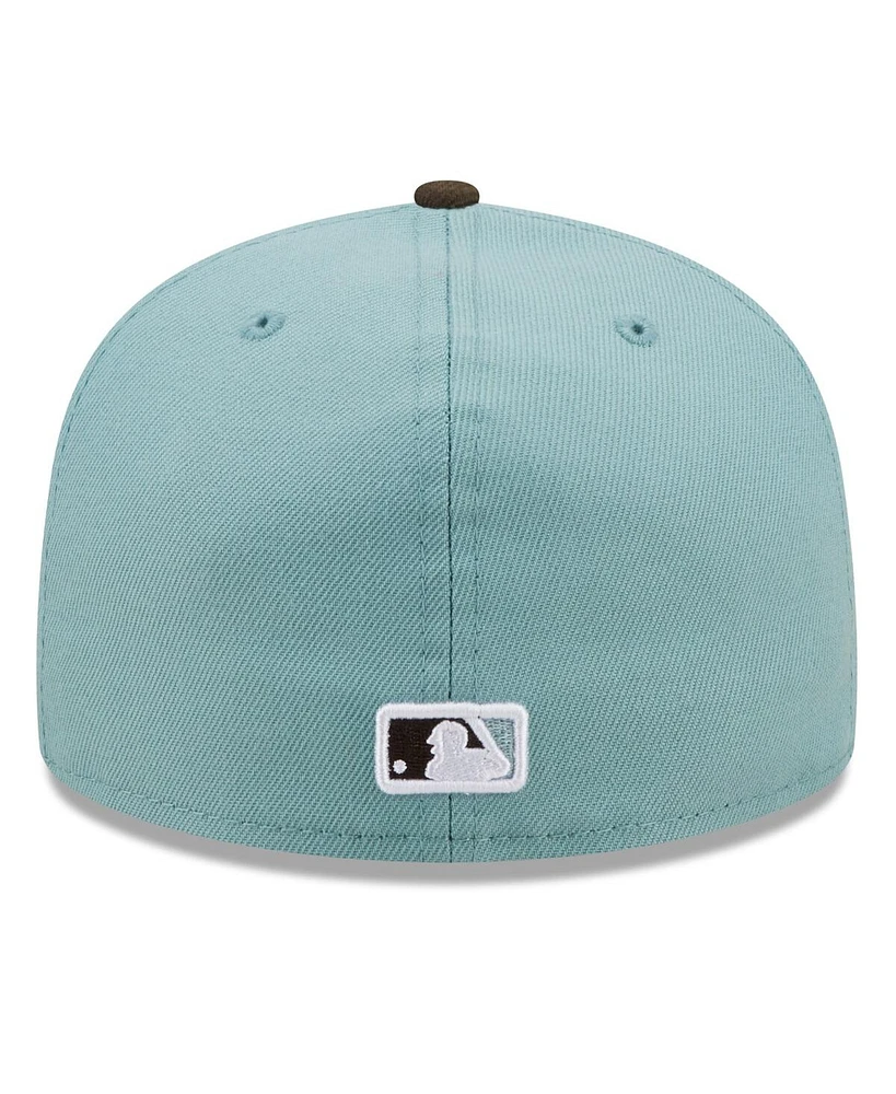 Men's New Era Light Blue, Brown Chicago White Sox 2005 World Series Beach Kiss 59FIFTY Fitted Hat