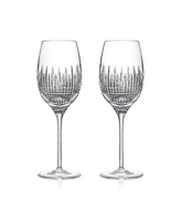 Waterford Lismore Diamond Essence White Wine Medium 15.5oz, Set of 2