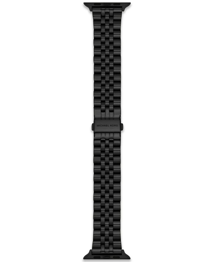 Michael Kors Unisex Black Stainless Steel Band for Apple Watch, 38mm, 40mm, 41mm and 42mm, 44mm, 45mm, 49mm