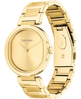 Calvin Klein Women's 2-Hand Gold-Tone Stainless Steel Bracelet Watch 36mm