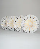 Euro Ceramica Luminaire Salad Plates, Set of 4
