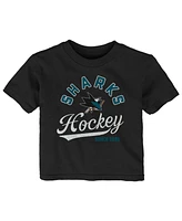 Infant Boys and Girls Black San Jose Sharks Take The Lead T-shirt