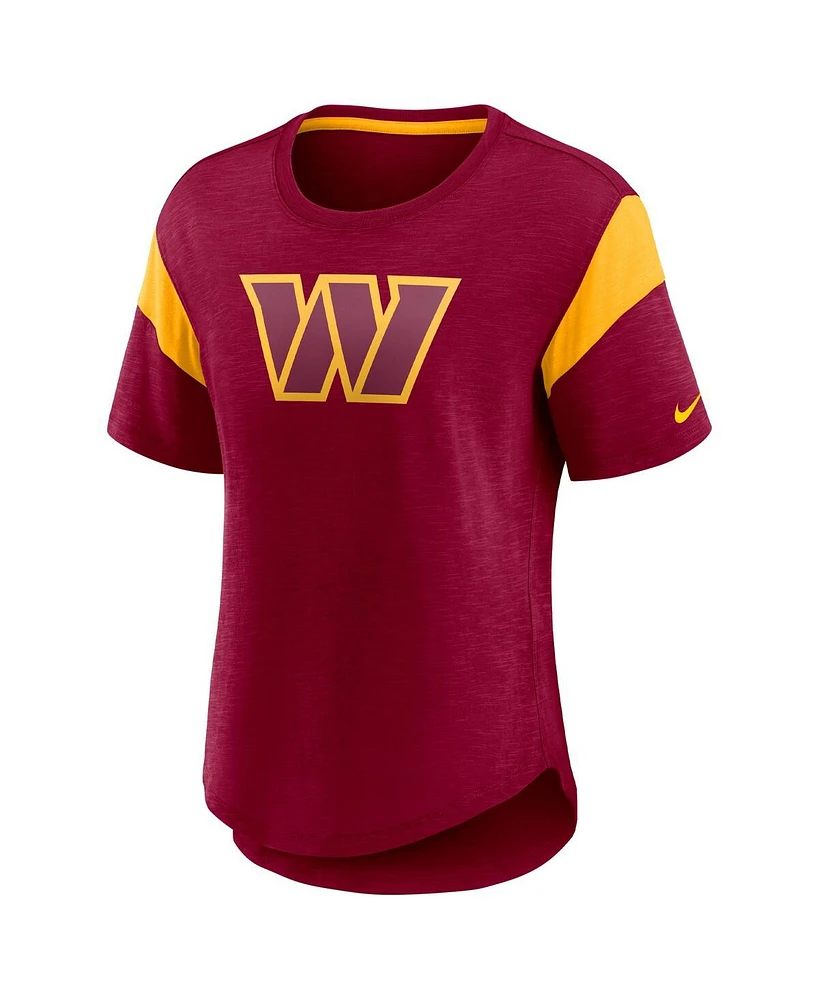 Women's Nike Burgundy Washington Commanders Primary Logo Fashion Top