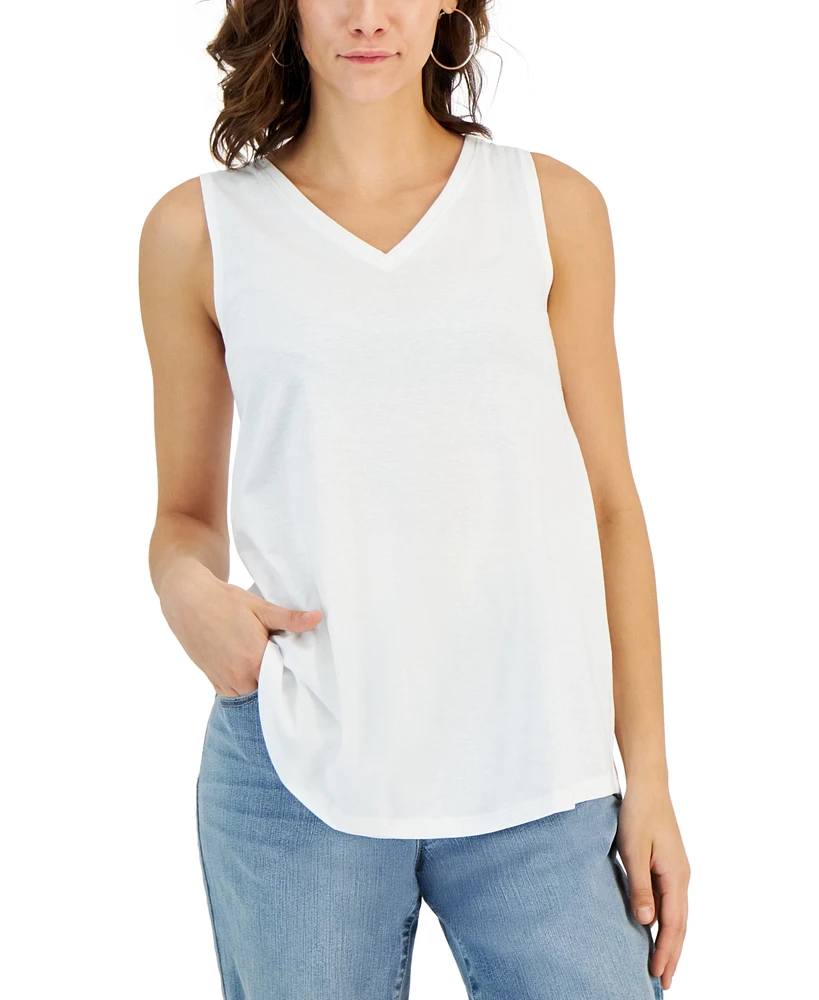 Style & Co Women's V-Neck Tank Top, Exclusively at Macy's