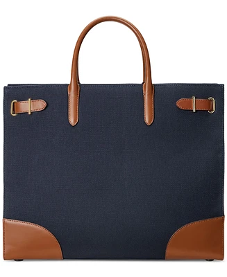 Lauren Ralph Canvas Large Devyn Tote Bag