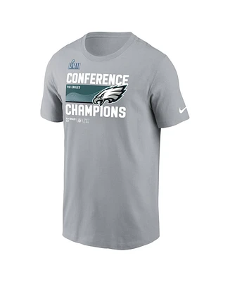 Men's Nike Gray Philadelphia Eagles 2022 Nfc Champions Trophy Collection T-shirt