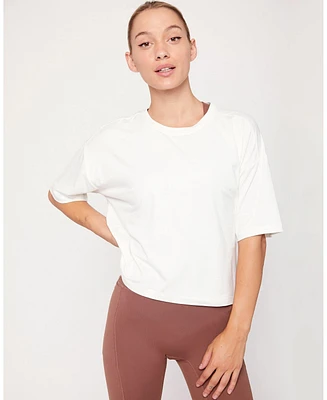 Rebody Active Women's Cozy Boxy Tee Short Sleeve