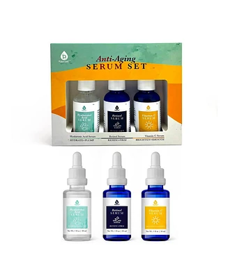 Pursonic Anti-aging Serum set including uniquely formulated Vitamin C Face Serum, Retinol Serum, and Hyaluronic Acid Serum (Each 30 ml)