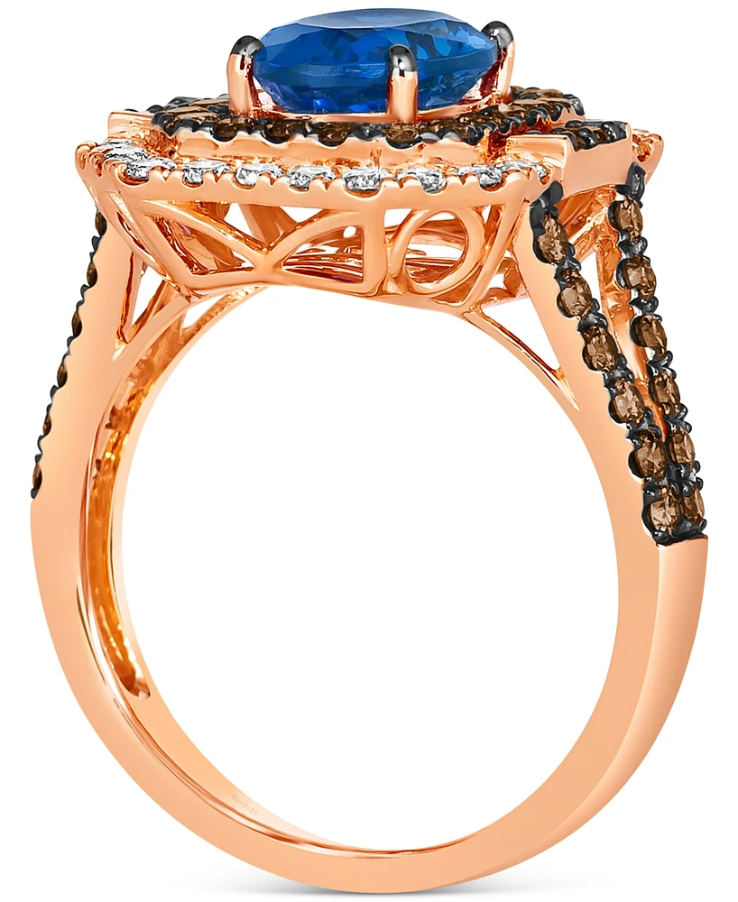Le Vian Blueberry Tanzanite (1-3/4 ct. t.w.), Chocolate Diamonds (7/8 ct. t.w.) & Nude Diamonds (3/8 ct. t.w.) Ring in 14k Rose Gold