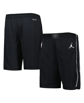 Big Boys and Girls Jordan Black Brooklyn Nets Statement Edition Swingman Performance Shorts