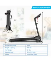 1HP Electric Treadmill Folding Motorized Power