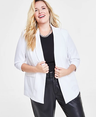 I.n.c. International Concepts Plus 3/4-Sleeve Blazer, Created for Macy's