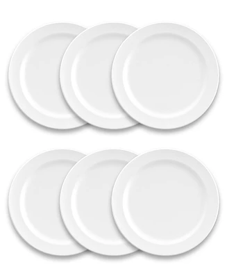 Abode Homewares Melamine Edge Matte Dinner Plates, Set of 6