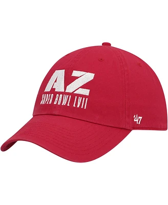 Men's '47 Brand Red Super Bowl Lvii Script Clean Up Adjustable Hat