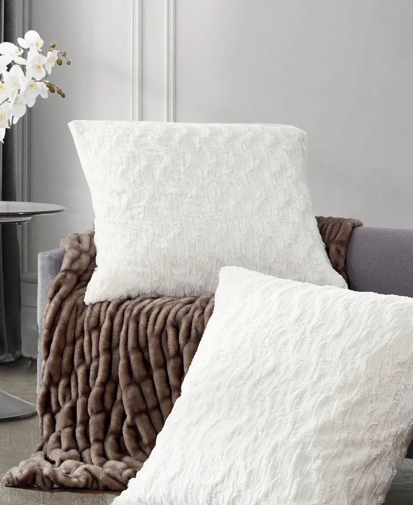 Karl Lagerfeld Paris Soft and Warm Heavenly Decorative Pillow Set, 26" x 26"