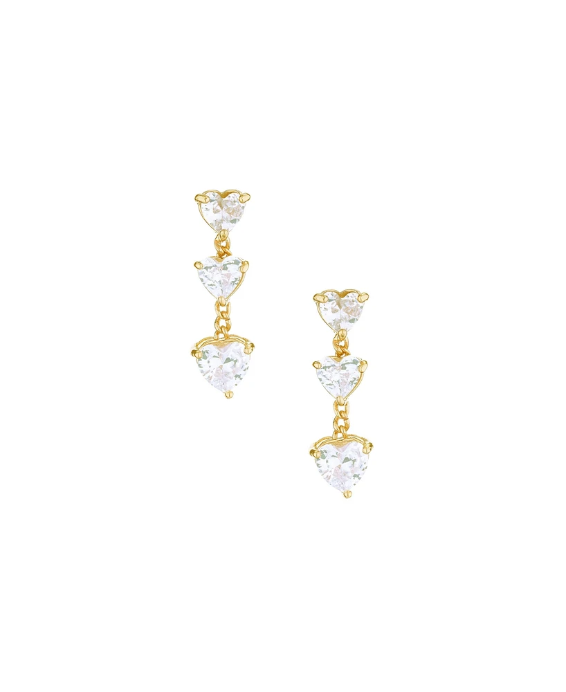 Ettika Queen of Hearts Cubic Zirconia Earrings