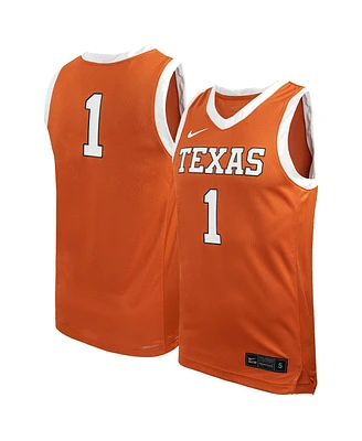 Men's and Women's Nike Texas Orange Longhorns Replica Basketball Jersey