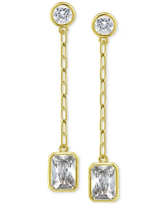 Giani Bernini Cubic Zirconia Chain Drop Earrings, Created for Macy's