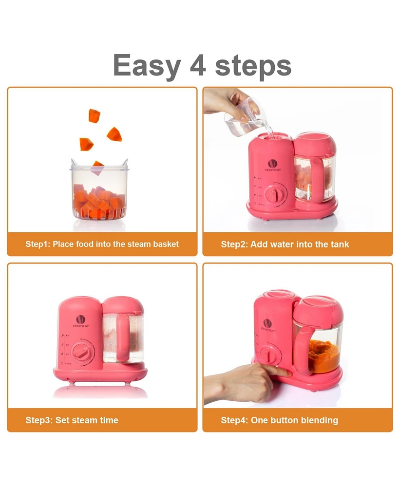 Ventray BabyGrow 100 Baby Food Maker, All-In-one Baby Food Processor