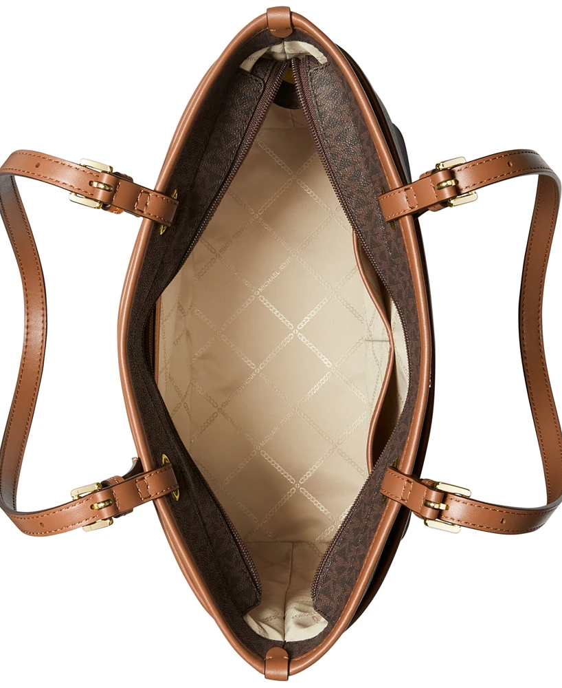 Michael Kors Logo Large Top Zip Pocket Tote