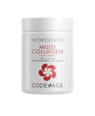 Codeage Multi Collagen Protein + Joint Blend Supplement, Hyaluronic Acid, Bromelain, Turmeric, Ginger, Boswellia, Astaxanthin