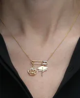 Wrapped Diamond Graduation Cap Charm Pendant (1/20 ct. t.w.) in 10k Gold, Created for Macy's