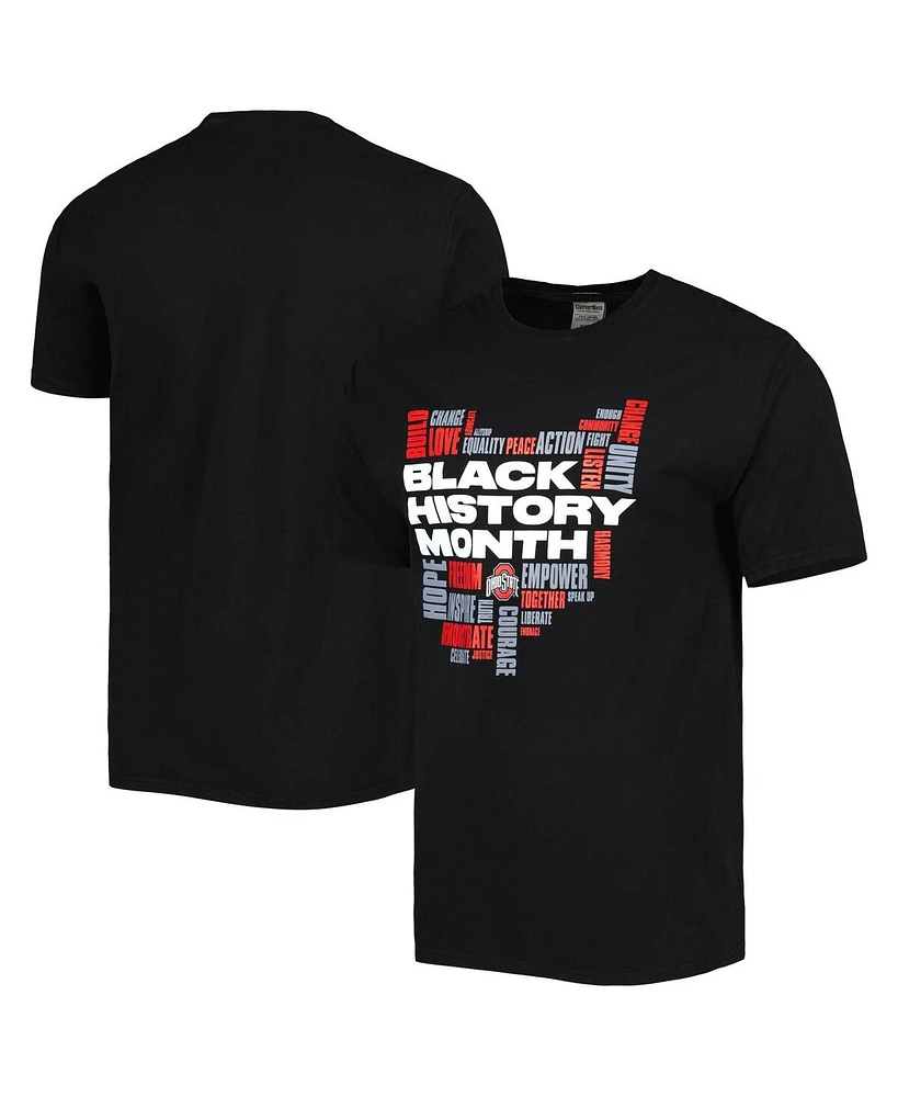Men's Comfortwash Black Ohio State Buckeyes Black History Month Basketball T-shirt