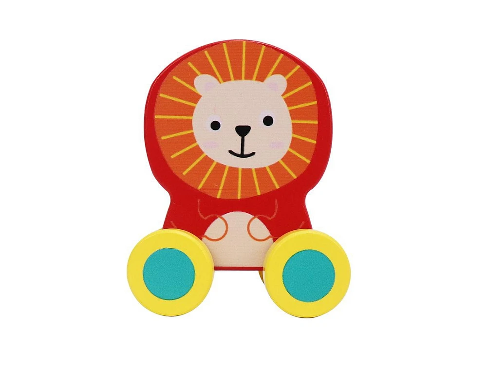 Leo & Friends Wooden Little Leo Lion Vehicle Toy, Perfect Christmas or Birthday Present
