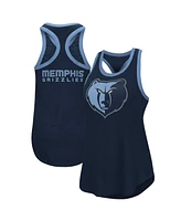 Women's G-iii 4Her by Carl Banks Navy Memphis Grizzlies Showdown Scoop-Neck Racerback Tank Top