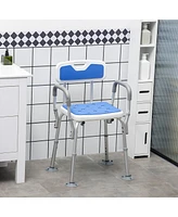 Homcom Eva Padded Bath Seat with Adjustable Height, 299 lbs. Capacity