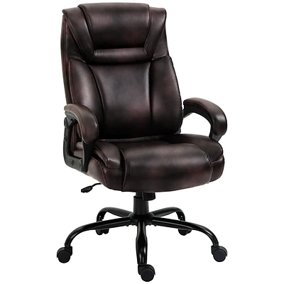 Vinsetto Big and Tall Executive Office Chair w/ Pu Leather Fabric, Wheel