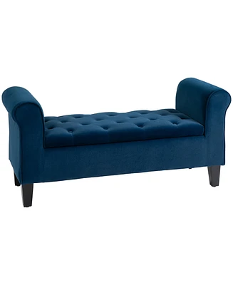 Homcom Button-Tufted Storage Ottoman Bed Bench