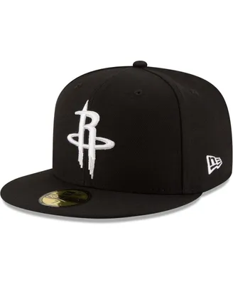 Men's New Era Black Houston Rockets and White Logo 59FIFTY Fitted Hat