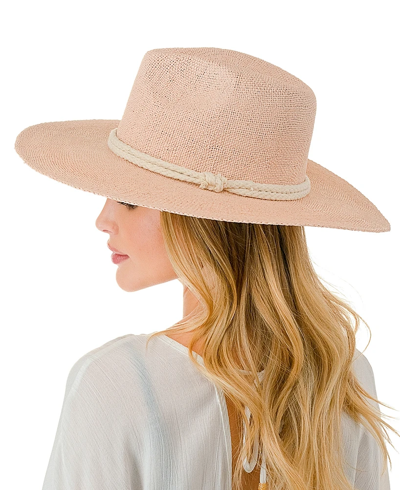 Marcus Adler Rope Trim Straw Panama Hat