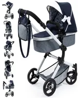 Bayer Design Dolls Blue, Grey, White Pram Neo Vario