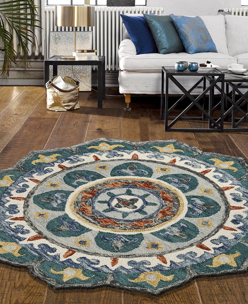Lr Home Sweet Sinuo-109 6' x 6' Round Area Rug