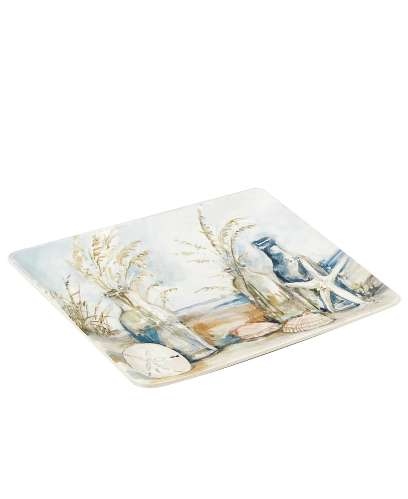 Certified International Coastal Landscape Rectangular Platter 14"
