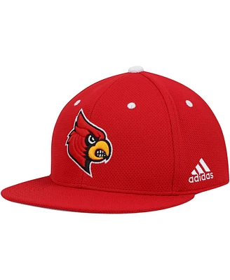 Men's adidas Red Louisville Cardinals On-Field Baseball Fitted Hat