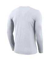 Men's Nike White Virginia Tech Hokies On Court Bench Long Sleeve T-shirt