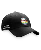 Men's Fanatics Black New York Islanders Team Logo Pride Adjustable Hat