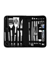 Cheer Collection 28 Piece Bbq Set in Cloth Case
