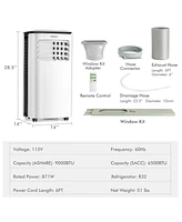 9000 Btu Air Cooler 3 in 1 Portable Air Conditioner w/Fan & Dehumidifier