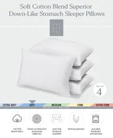 Ella Jayne Superior Cotton Blend Shell Soft Density Stomach Sleeper Down Alternative -Pack Pillows