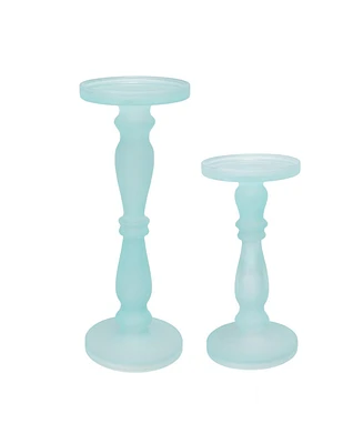 Ab Home Glass Pedestals, Set of 2