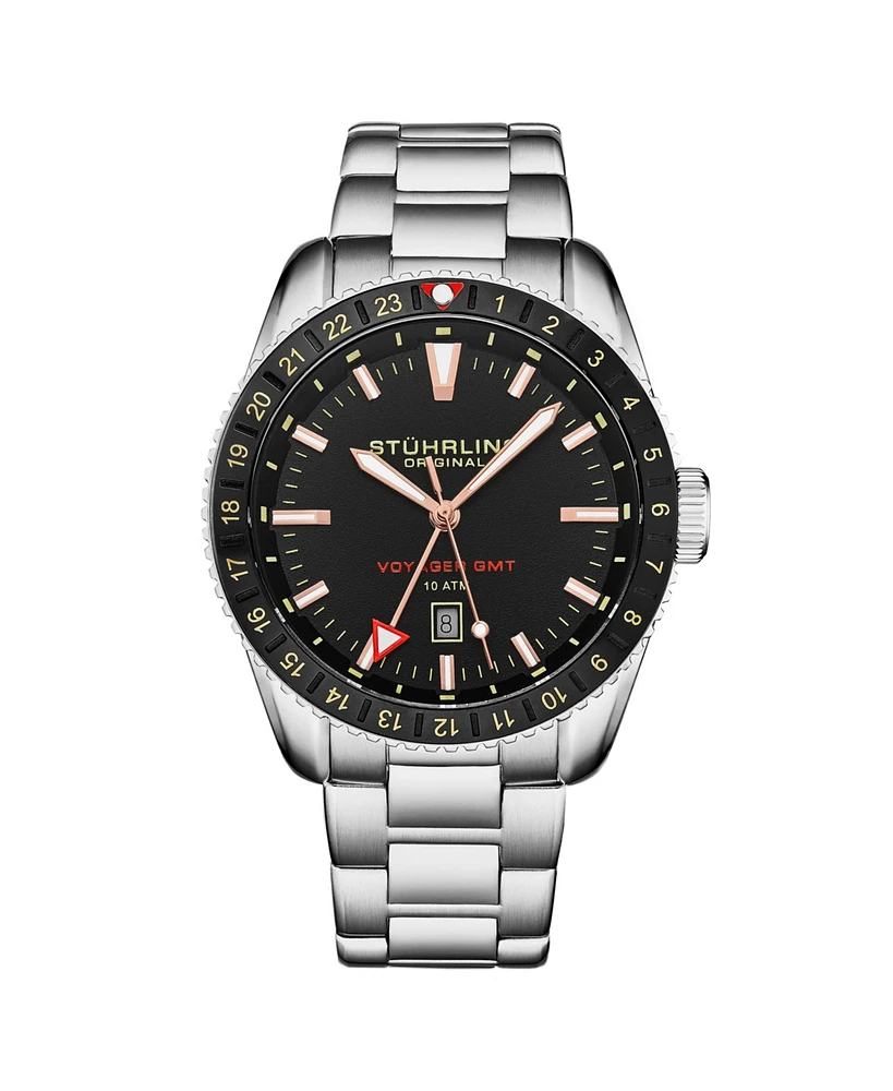 Stuhrling Men's Aquadiver Silver-tone Stainless Steel , Dial