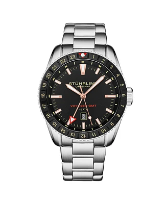 Stuhrling Men's Aquadiver Silver-tone Stainless Steel , Dial
