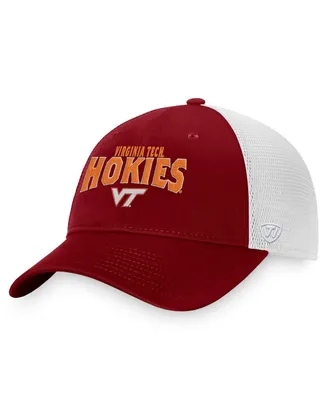 Men's Top of the World Maroon, White Virginia Tech Hokies Breakout Trucker Snapback Hat
