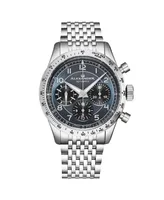 Alexander Men's Megalos Silver-tone Stainless Steel , Blue Dial , 51mm Round Watch